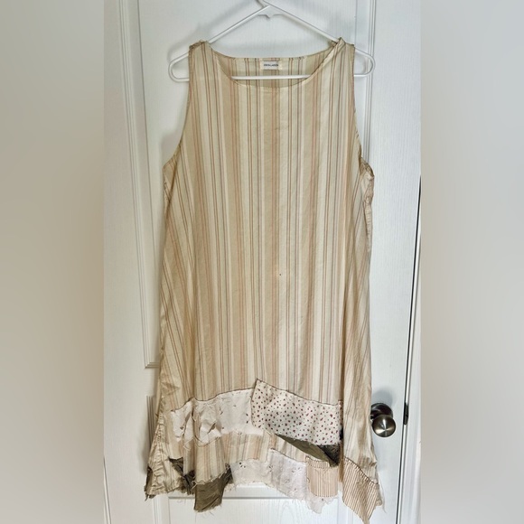 Krista Larson Beige Striped Dress - Picture 1 of 6